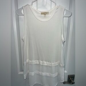 MICHAEL Michael Kors Ivory Layered Sleeveless Tank
